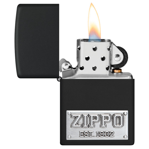 ENCENDEDOR ZIPPO BLACK MATTE LICENSE PLATE