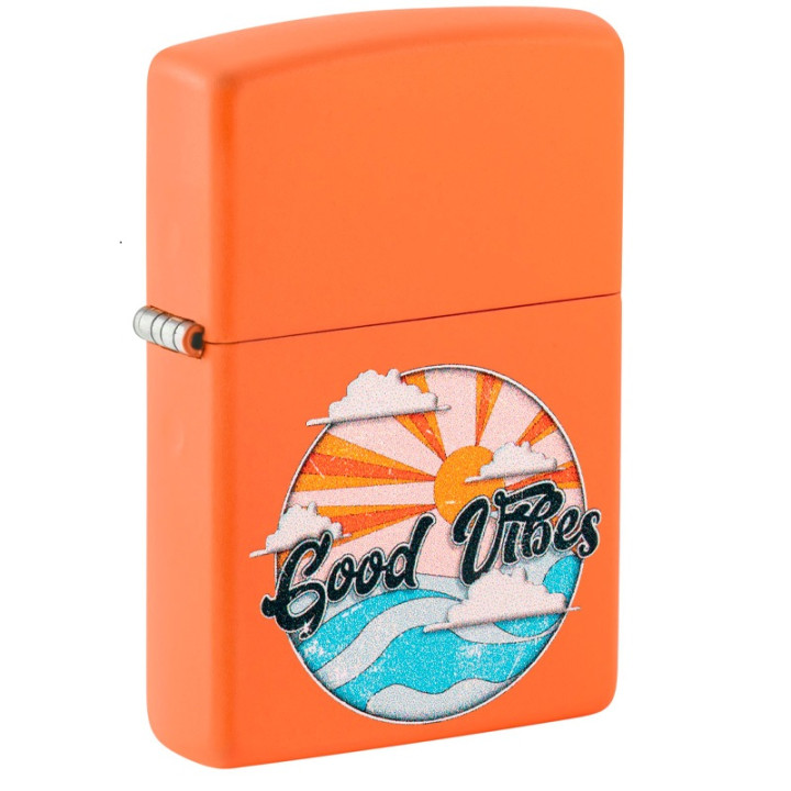 ENCENDEDOR ZIPPO GOOD VIBES ORANGE