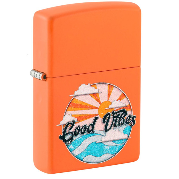 ENCENDEDOR ZIPPO GOOD VIBES ORANGE