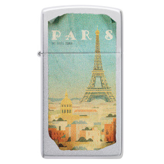 ENCENDEDOR ZIPPO PARIS DESIGN SATIN CHROME 2