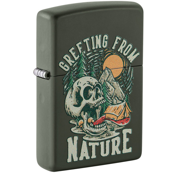 ENCENDEDOR ZIPPO GREEN MATE SKULL NATURE