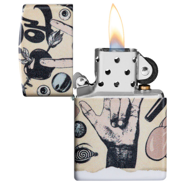 ENCENDEDOR ZIPPO TATTO ART DESIGN MATTE
