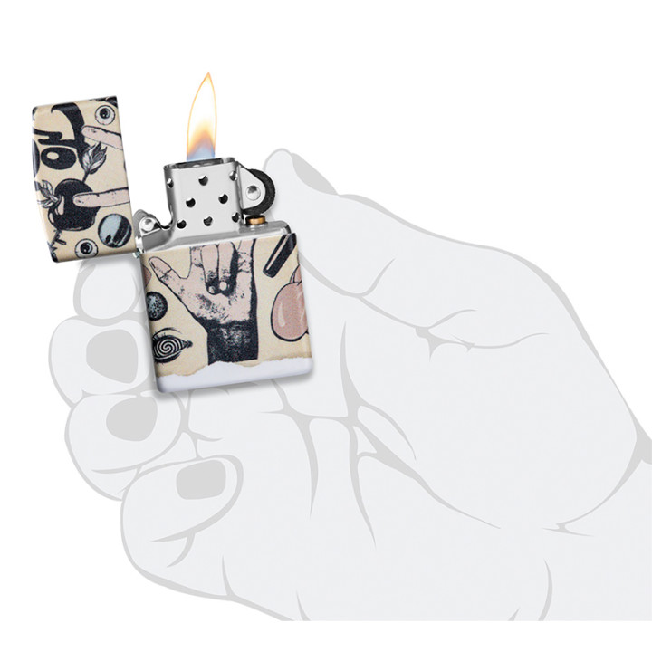 ENCENDEDOR ZIPPO TATTO ART DESIGN MATTE