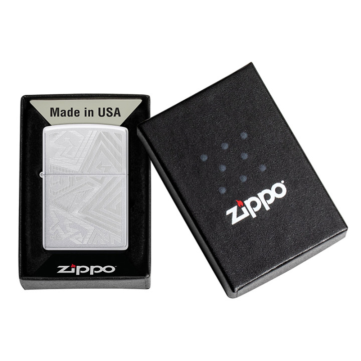 ENCENDEDOR ZIPPO LINED AROWWS DESIGN