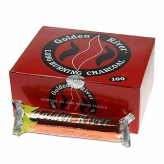 CARBÓN GOLDEN RIVER NATURAL SIN SABOR 33MM 1X10