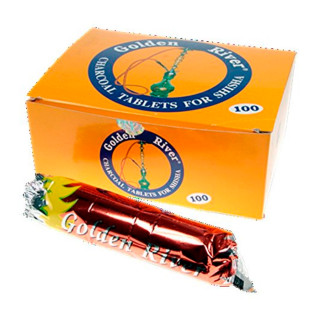 CARBÓN GOLDEN RIVER NATURAL SIN SABOR 40MM 1X10