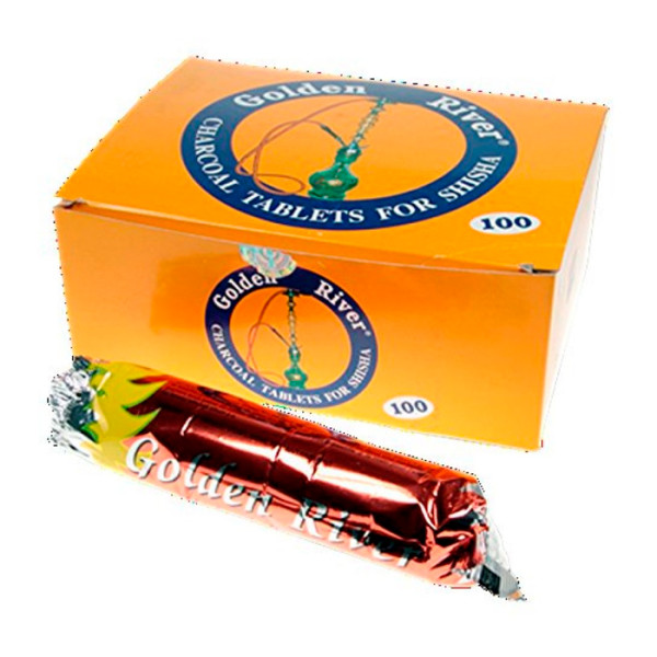 CARBÓN GOLDEN RIVER NATURAL SIN SABOR 40MM 1X10