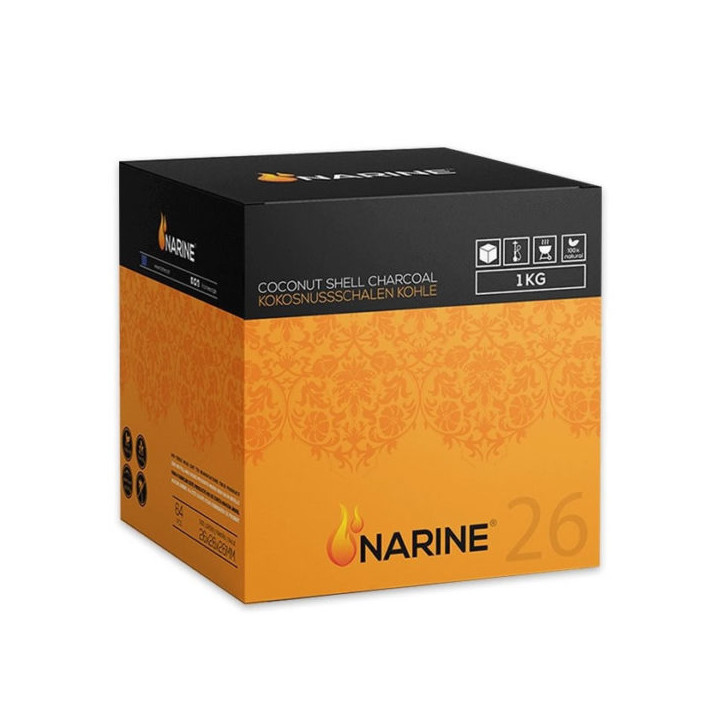 CARBÓN NARINE 1KG 26MM 64 PIEZAS