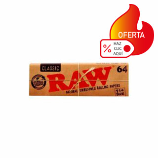 PAPEL RAW 1 1/4 78MM 64 HOJITAS 1x24
