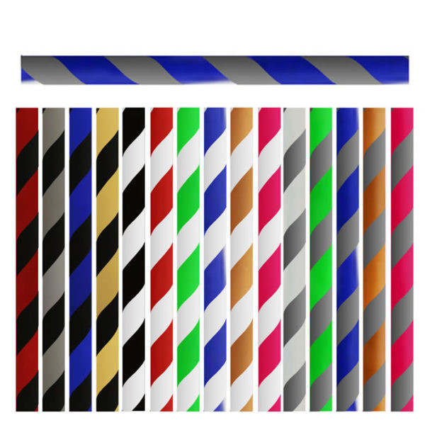 MANGUERA PARA SHISHA SILICONA RAYAS 150CM AZUL CLARO Y PLATA