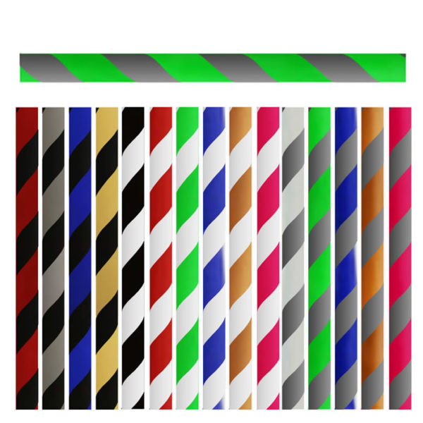 MANGUERA PARA SHISHA SILICONA RAYAS 150CM VERDE Y PLATA