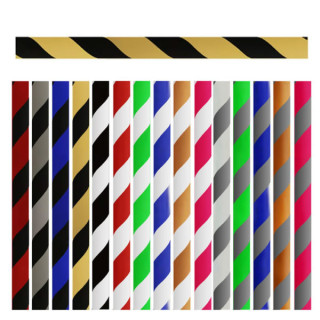 MANGUERA PARA SHISHA SILICONA RAYAS 150CM NEGRO Y DORADO