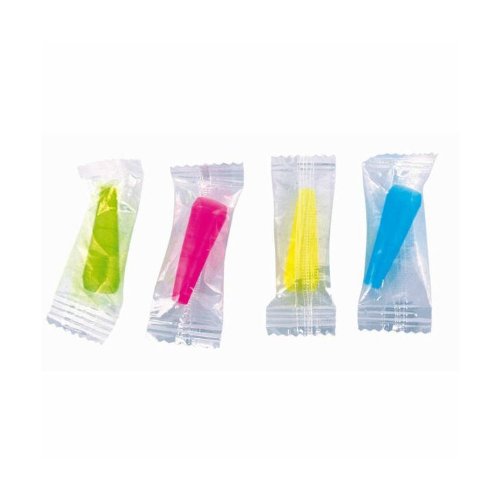 BOQUILLA PARA SHISHA DESECHABLE PEQUEÑA  COLOR SURTIDO 3.5CMX1CM BOLSA 100UDS