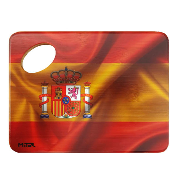 TABLA DE MEZCLA BAMBÚ BANDERA ESPAÑA 15X20CM