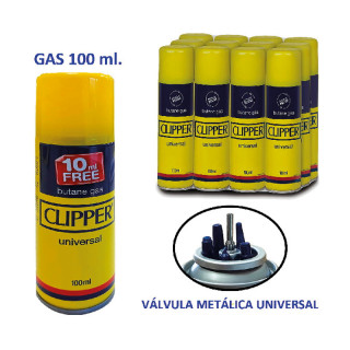 GAS CLIPPER 100ML VÁLVULA METAL 1X12