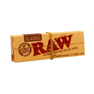 PAPEL RAW CONNOISSEUR 1 1/4 + TIPS 1X24