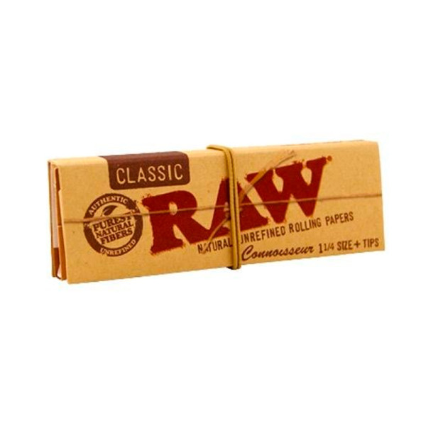 PAPEL RAW CONNOISSEUR 1 1/4 + TIPS 1X24