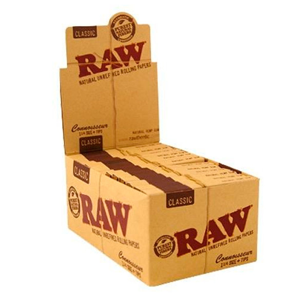 PAPEL RAW CONNOISSEUR 1 1/4 + TIPS 1X24