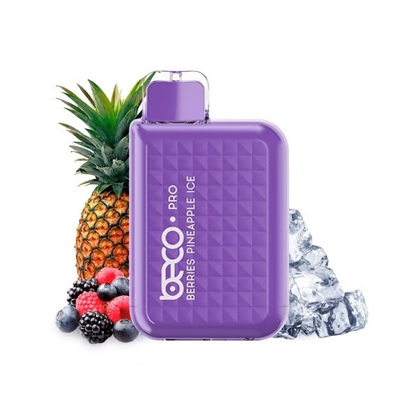 CIGARRILLO DESECHABLE ELECTRÓNICO VAPTIO BECO BERRIES PINEABLE ICE 6000PUFS SIN NICOTINA 1UD