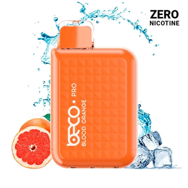 CIGARRILLO DESECHABLE ELECTRÓNICO VAPTIO BECO BLOOD ORANGE ZERO 6000PUFS SIN NICOTINA  1UD