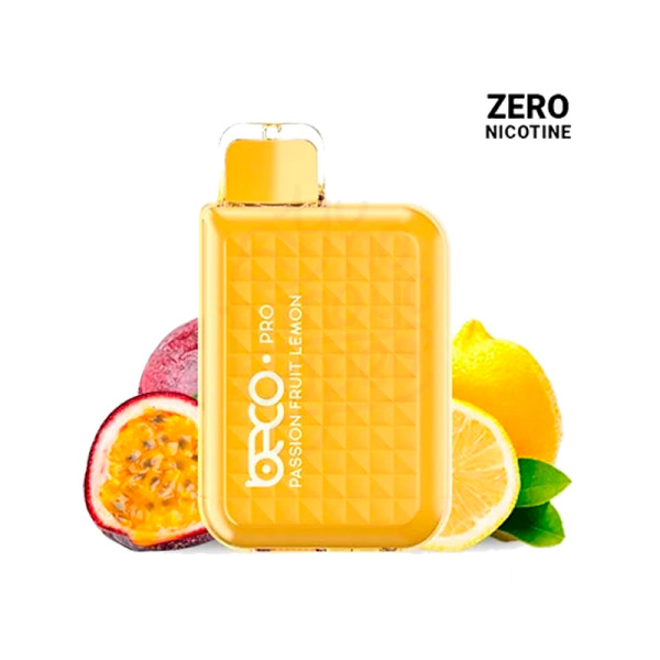 CIGARRILLO DESECHABLE ELECTRÓNICO VAPTIO BECO PASSIONFRUIT LEMON 6000PUFS SIN NICOTINA 1UD