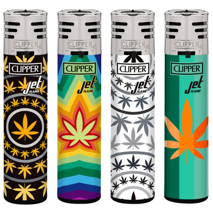 ENCENDEDOR CLIPPER JET FLAME DEC. POSH WEED 1X48