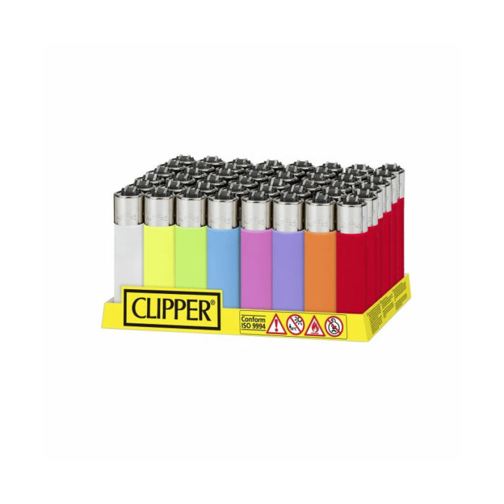 ENCENDEDOR CLIPPER TRANSLUCIDO 2 COLORES VARIADOS 1X48