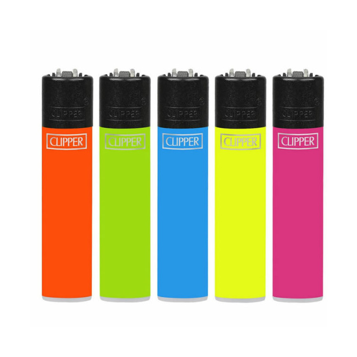 ENCENDEDOR CLIPPER FLUO SOLID SURTIDO 1X48