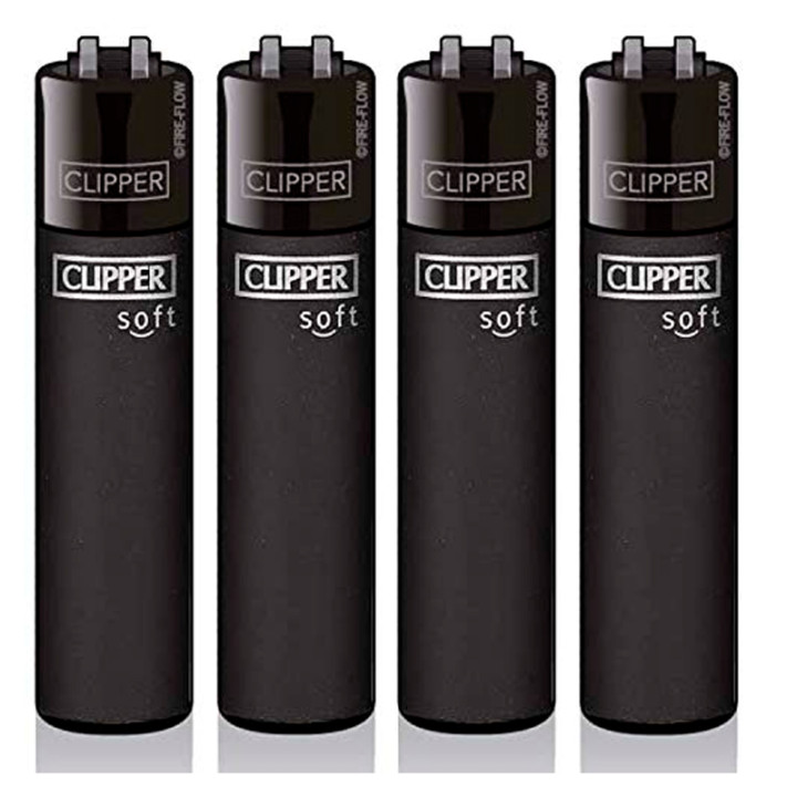 ENCENDEDOR CLIPPER SOFT TOUCH ALL BLACK 1X48