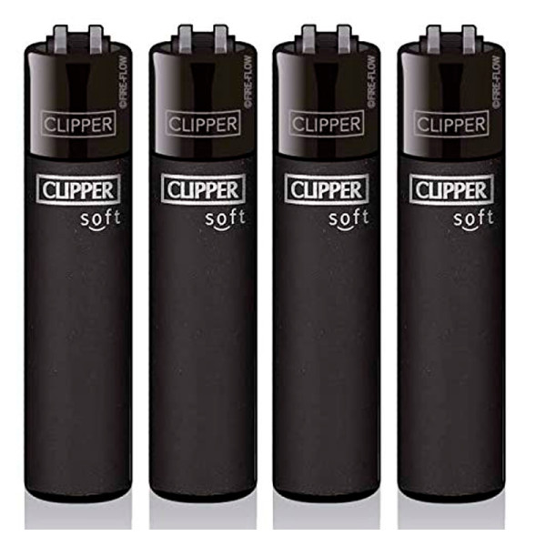 ENCENDEDOR CLIPPER SOFT TOUCH ALL BLACK 1X48