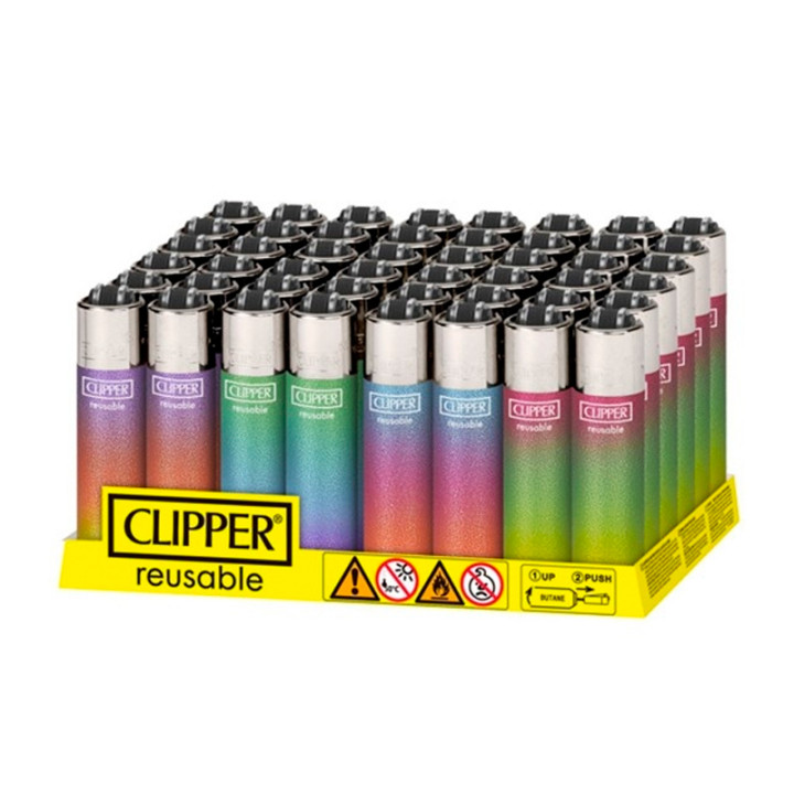 ENCENDEDOR CLIPPER METALLIC TRIPLE GRADIENT 1X48
