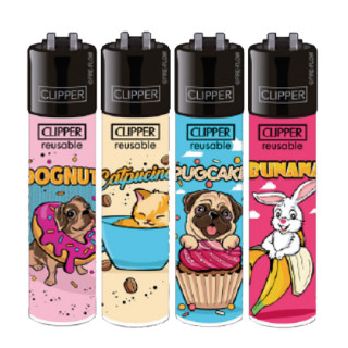 ENCENDEDOR CLIPPER FOODY ANIMALS 1X48