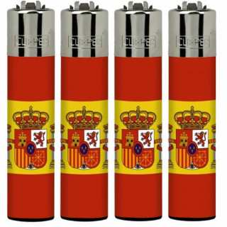 ENCENDEDOR CLIPPER DEC. BANDERA + ESCUDO ESPAÑA 1X48