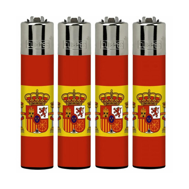 ENCENDEDOR CLIPPER DEC. BANDERA + ESCUDO ESPAÑA 1X48