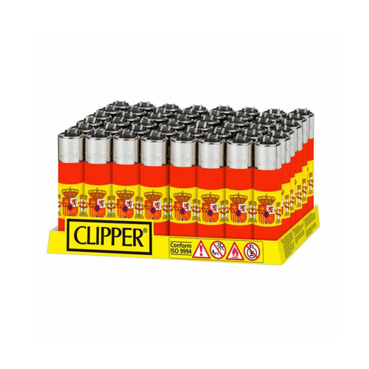 ENCENDEDOR CLIPPER DEC. BANDERA + ESCUDO ESPAÑA 1X48