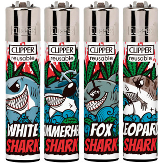 ENCENDEDOR CLIPPER DEC SHARK WEED 1X48