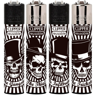ENCENDEDOR CLIPPER DEC PARTY SKULLS 1X48