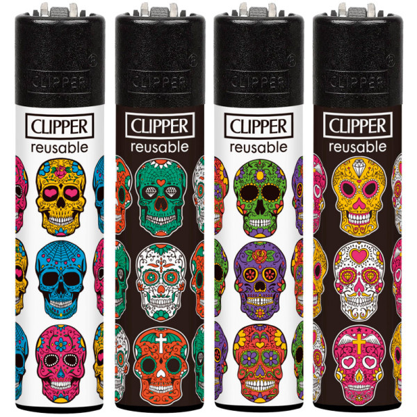 ENCENDEDOR CLIPPER DEC TRIPLE SKULL 1X48