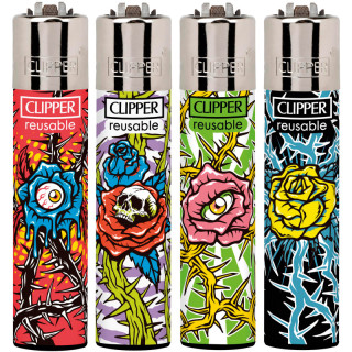 ENCENDEDOR CLIPPER DEC THORNS & ROSES 1X48