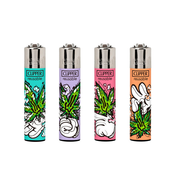 ENCENDEDOR CLIPPER DEC.  CARTOON LEAVES 48
