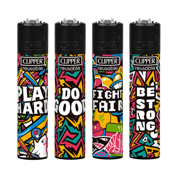 Encendedor Clipper dec. Graffiti Motos 48uds.