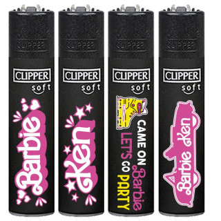 ENCENDEDOR CLIPPER PERSONALIZADO BARBIE Y KEN 1X48