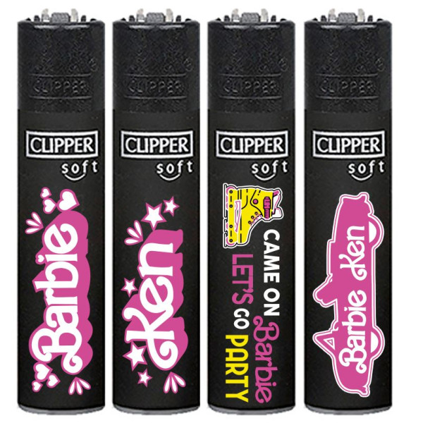 ENCENDEDOR CLIPPER PERSONALIZADO BARBIE Y KEN 1X48