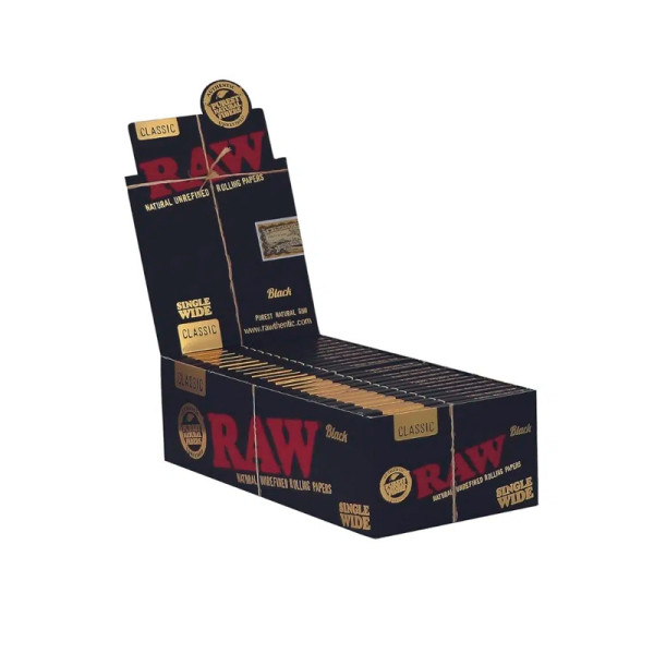 PAPEL RAW Nº 4 DOBLE VENTANA  BLACK 1X25