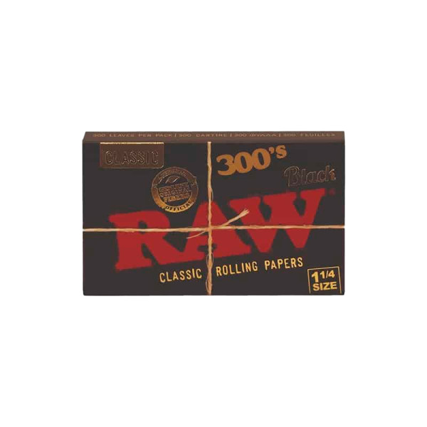 PAPEL RAW BLACK BLOC 300 1 1/4 1X40