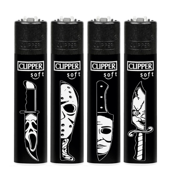 ENCENDEDOR CLIPPER PERSONALIZADO HALLOWEEN KNIFES 1X48