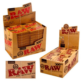 PAPEL RAW BLACK BLOC 300 1 1/4 1X40 2