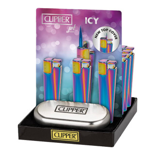 ENCENDEDOR CLIPPER METAL JET FLAME ICY 1X12 2