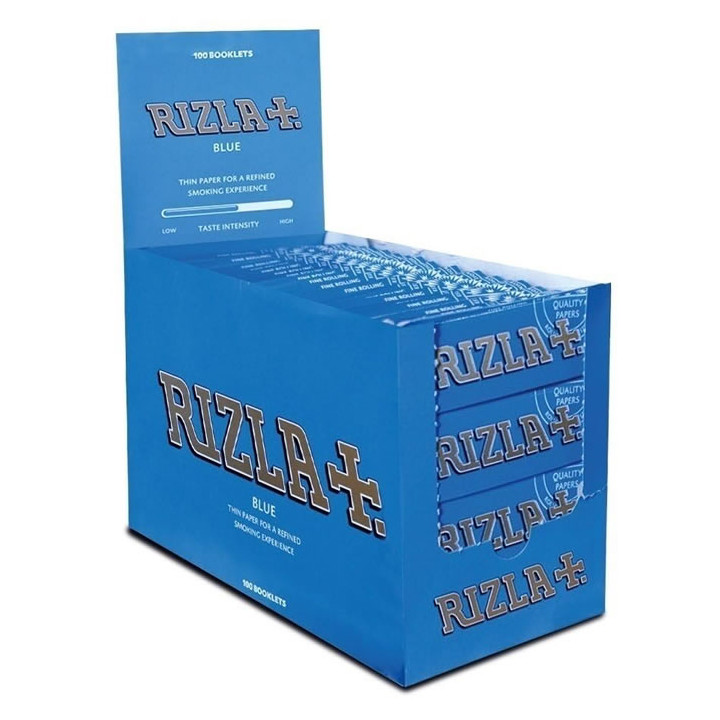 PAPEL DE FUMAR RIZLA 70MM AZUL REGULAR 1X100