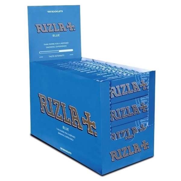 PAPEL DE FUMAR RIZLA 70MM AZUL REGULAR 1X100